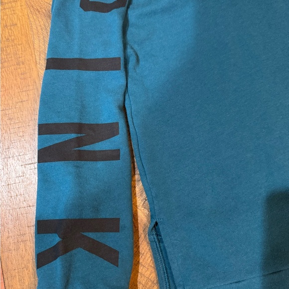 PINK VS Teal Lace Up Hooded Sweatshirt - Picture 6 of 13